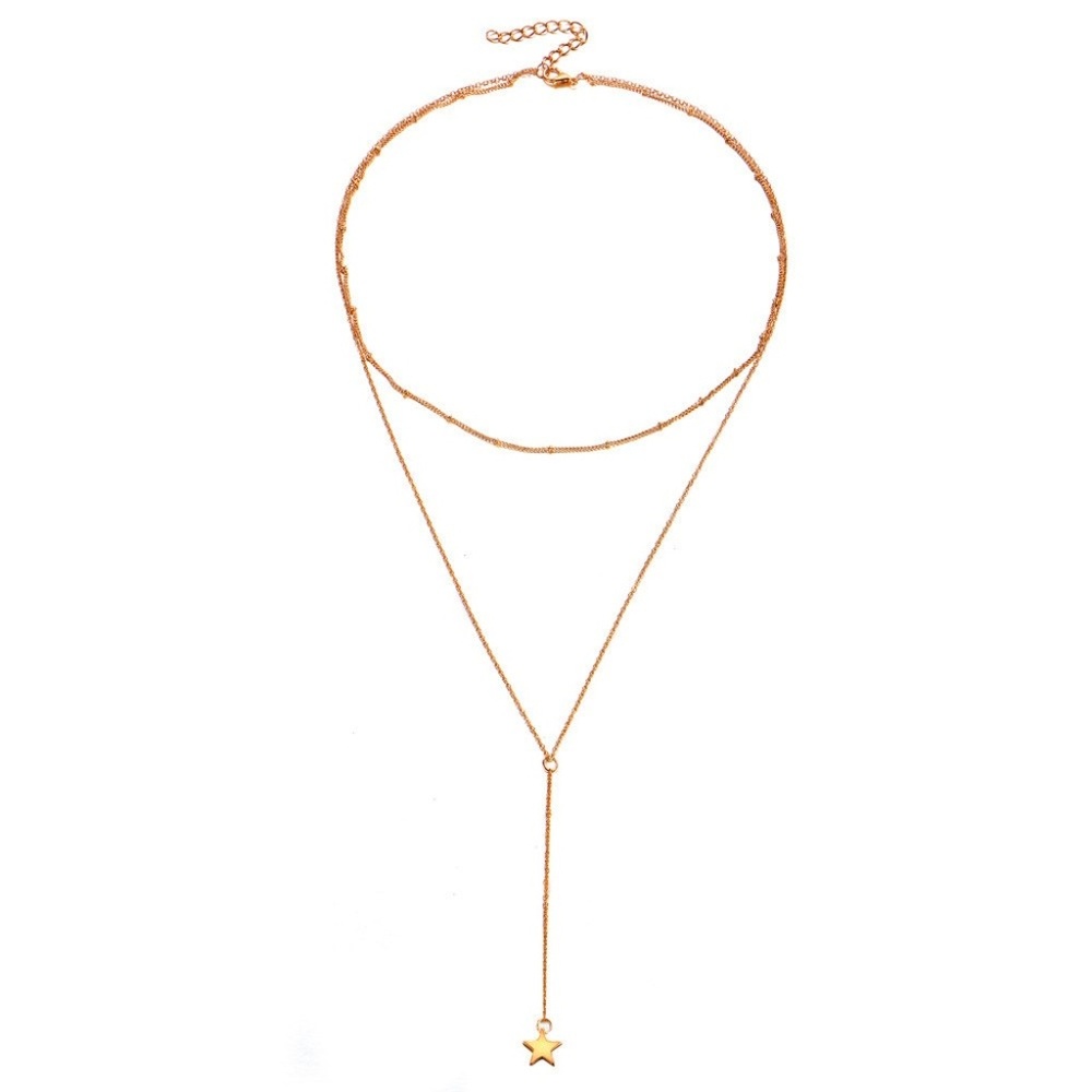 4/$30 Dainty Layered Star Necklace - Picture 3 of 6